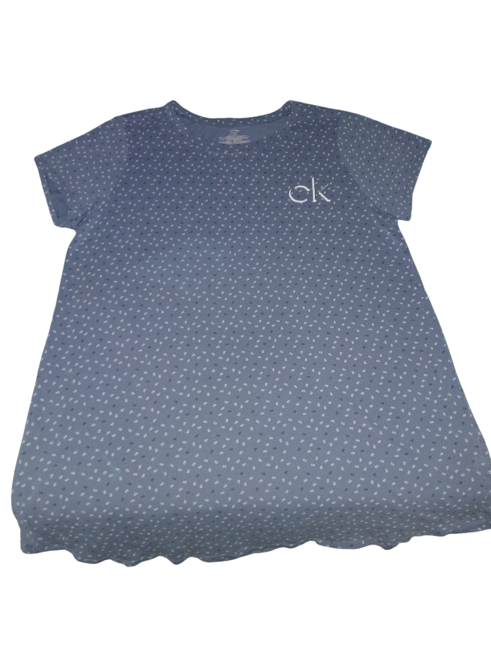 Calvin Klein Sleepwear Monogram Logo Tee - Blue - Women’s XL